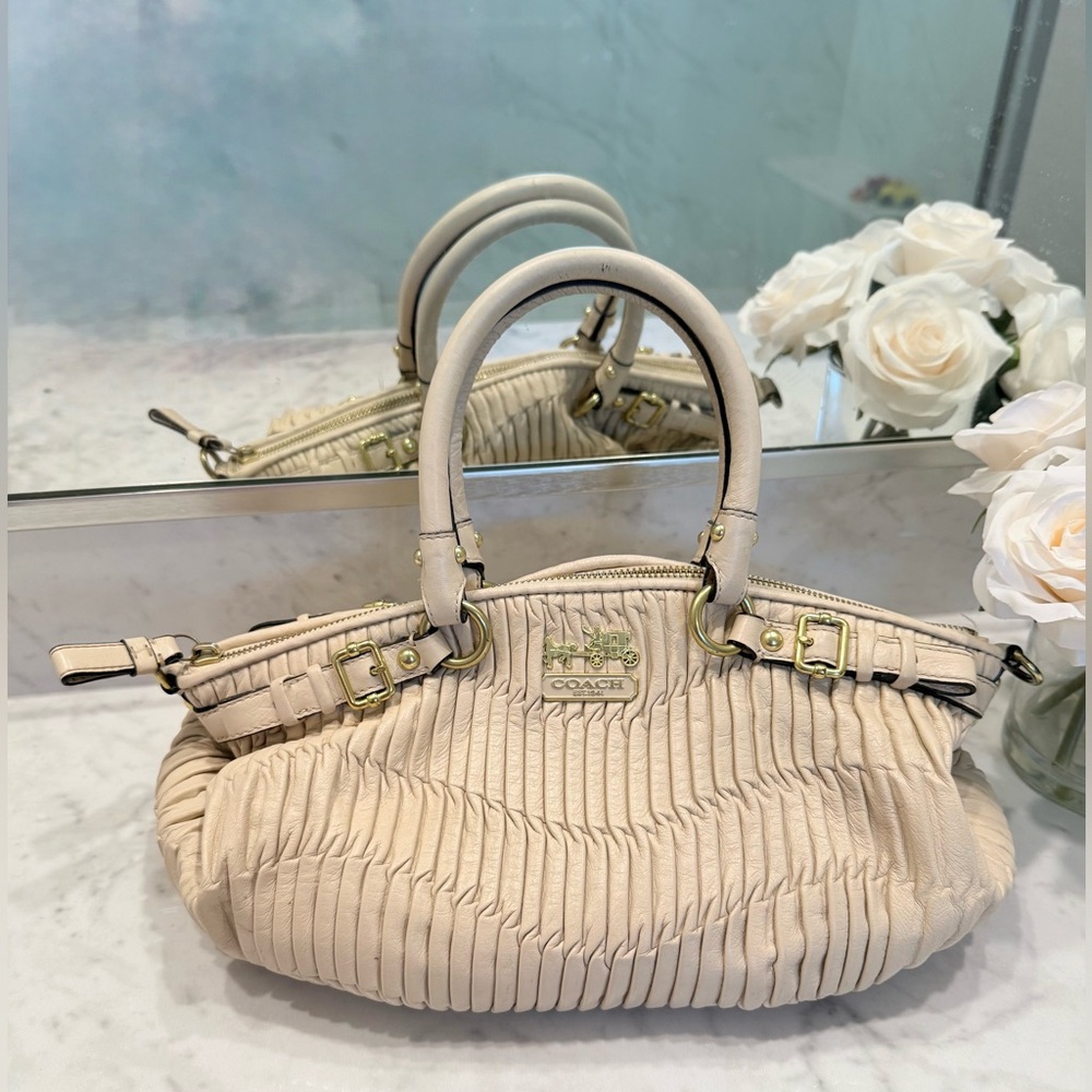 Coach Madison Gathered Leather Sophia Satchel purse